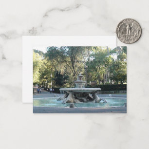 Rome, Fontein, villa Borghese Notitiekaartje