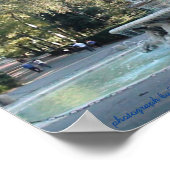 Rome, fontein, villa Borghese Poster (Hoek)