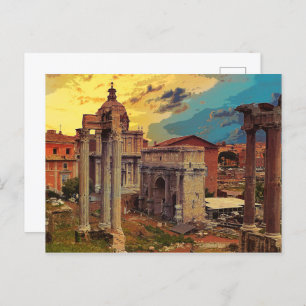 Rome Forum Romanum Architecture Italië #2 Briefkaart
