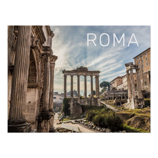 Rome Forum Romanum Italië Holiday Souvenir Perfect Poster (Voorkant)