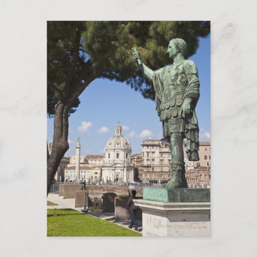 Rome, Forum, standbeeld van Cesar Briefkaart (Voorkant)