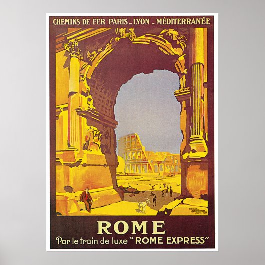 "Rome" Franse reisposter Poster (Voorkant)