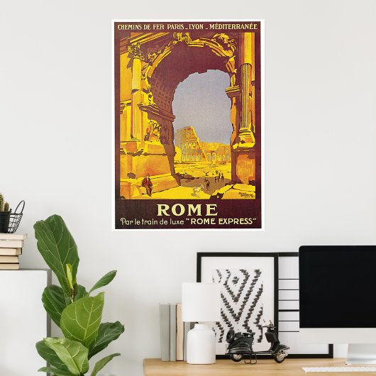 "Rome"  Franse reisposter Poster (Thuiskantoor)