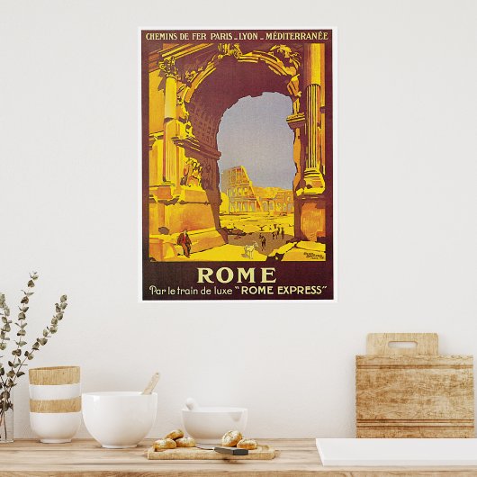 "Rome"  Franse reisposter Poster (Keuken)