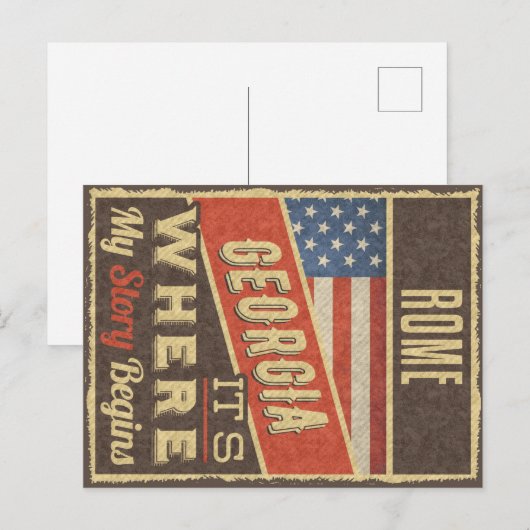 Rome Georgia Briefkaart (Voorkant / Achterkant)