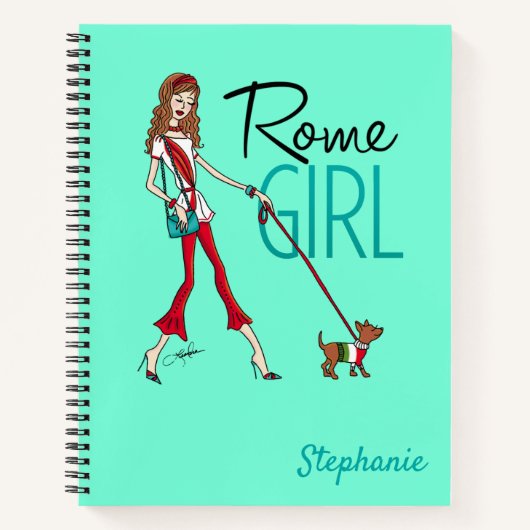 Rome Girl Mint Travel Notitieboek (Voorkant)