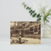 Rome, Gladiatoren in het Colosseum Briefkaart (Staand voorkant)