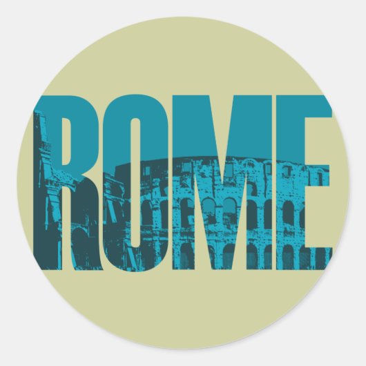 Rome Grafisch Ronde Sticker (Voorkant)