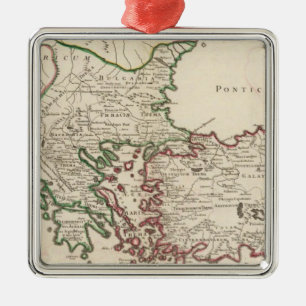 Rome, Griekenland, Turkije 3 Metalen Ornament