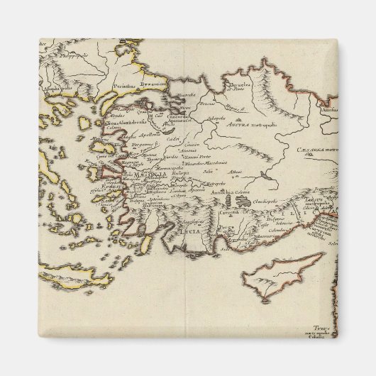 Rome, Griekenland, Turkije Magneet (Voorkant)