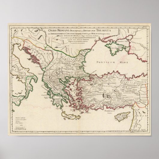 Rome, Griekenland, Turkije Poster (Voorkant)