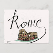 Rome Hand Lettered Design Briefkaart (Voorkant)