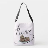 Rome Hand Lettered Design Crossbody Tas (Achterkant)