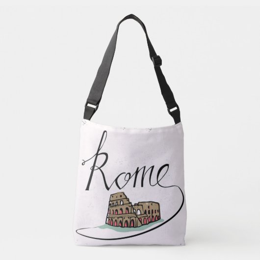 Rome Hand Lettered Design Crossbody Tas (Voorkant)