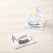Rome Hand Lettered Design Kartonnen Onderzetters (Insitu)