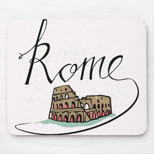 Rome Hand Lettered Design Muismat (Voorkant)