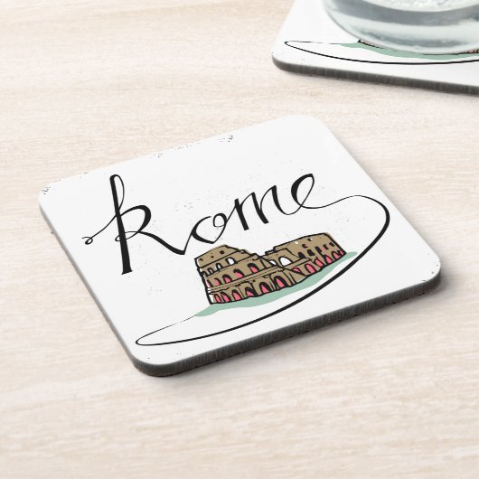 Rome Hand Lettered Design Onderzetter (Linkerzijde)