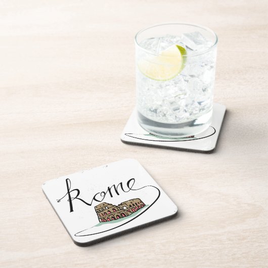 Rome Hand Lettered Design Onderzetter (Rechterzijde)
