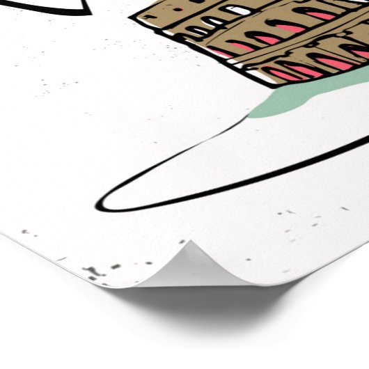 Rome Hand Lettered Design Poster (Hoek)