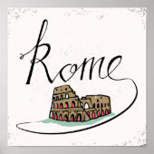 Rome Hand Lettered Design Poster (Voorkant)
