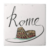 Rome Hand Lettered Design Tegeltje (Voorkant)