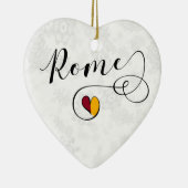 Rome Heart, kerstboomversiering, Italië Keramisch Ornament (Rechts)