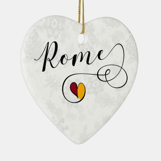 Rome Heart, kerstboomversiering, Italië Keramisch Ornament (Rechts)
