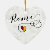 Rome Heart, kerstboomversiering, Italië Keramisch Ornament (Voorkant)