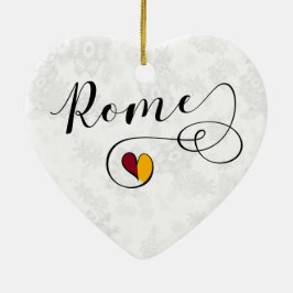 Rome Heart, kerstboomversiering, Italië Keramisch Ornament