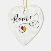 Rome Heart, kerstboomversiering, Italië Keramisch Ornament (Links)
