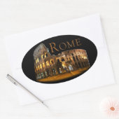 Rome: Het Colosseum Ovale Sticker (Envelop)