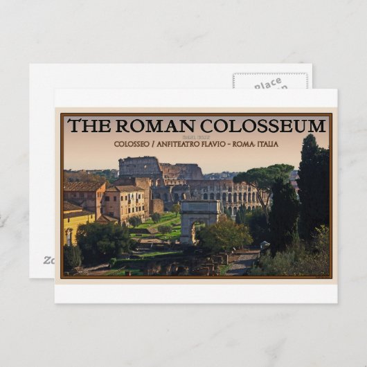 Rome - Het Romeinse Forum en Colosseum Briefkaart (Voorkant / Achterkant)