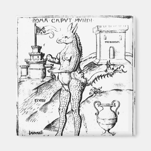 Rome, hoofdstad van de wereld, 1596 magneet (Voorkant)