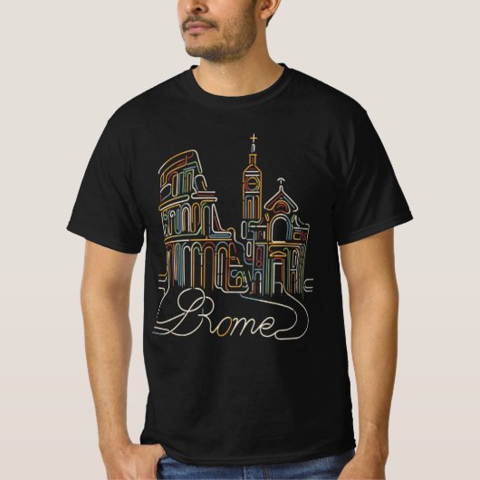 Rome in Neon T-shirt (Voorkant)
