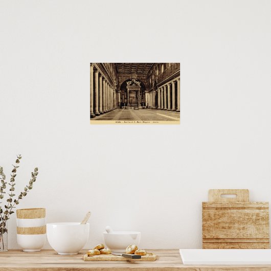 Rome, Inside S. maria Maggiore Poster (Keuken)