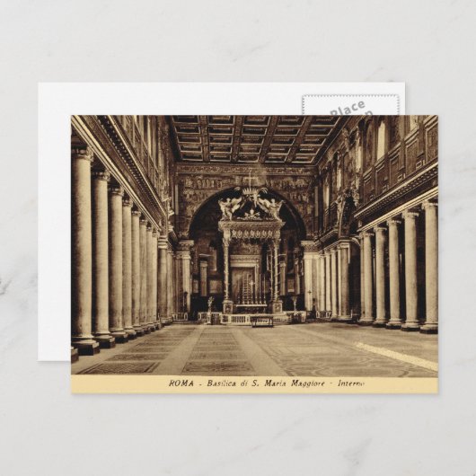 Rome, Inside Santa Maria Maggiore Briefkaart (Voorkant / Achterkant)
