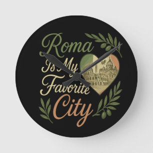 Rome is mijn lievelingsstad ronde klok