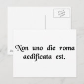 Rome is op een dag niet gebouwd. briefkaart (Voorkant / Achterkant)