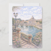 Rome Italiaans thema bruidsfeest Kaart (Achterkant)