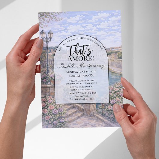 Rome Italian Themed Bridal Shower Kaart