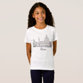 Rome Italië Ancient Architecture Pen and Ink Sketc T-shirt (Voorkant volledig)