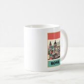 Rome Italië Art Deco Koffiemok (Voorkant rechts)