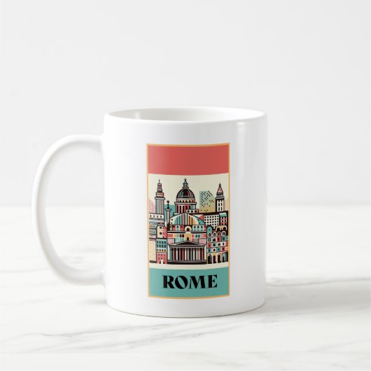 Rome Italië Art Deco Koffiemok (Links)