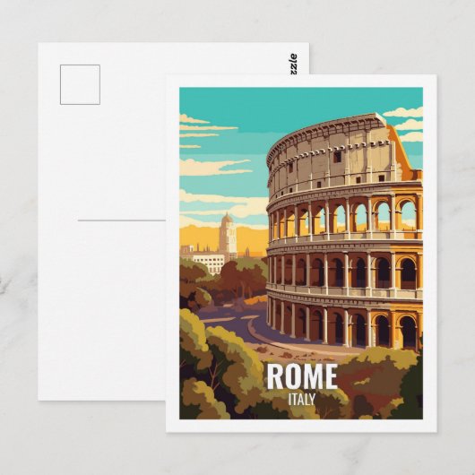 Rome Italië Beroemde reisplekken Briefkaart (Voorkant / Achterkant)