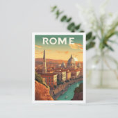 Rome Italië Beroemde Vintage Reisplaats Briefkaart (Staand voorkant)