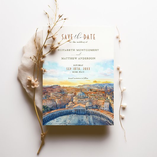 Rome Italië Bewaar de datum Sint-Pietersbasiliek Kaart