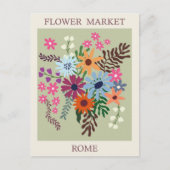  Rome Italië Bloemenmarkt Reizen Briefkaart (Voorkant)