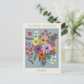  Rome Italië Bloemenmarkt Reizen Briefkaart (Staand voorkant)