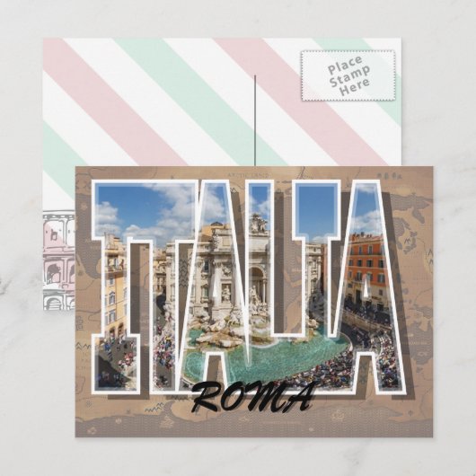 Rome, Italië Briefkaart (Voorkant / Achterkant)