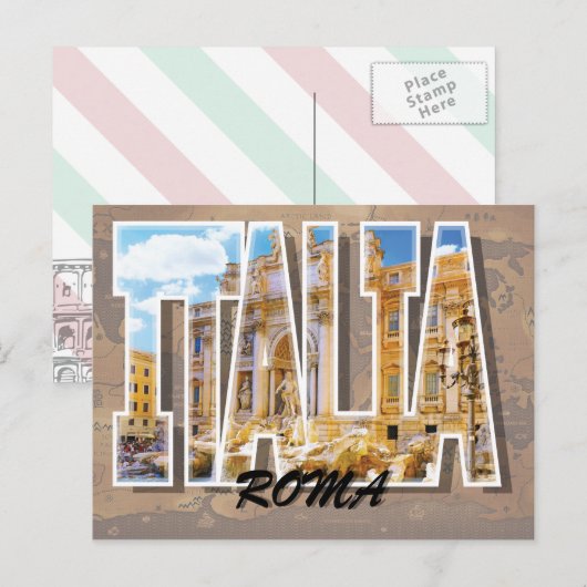 Rome, Italië Briefkaart (Voorkant / Achterkant)